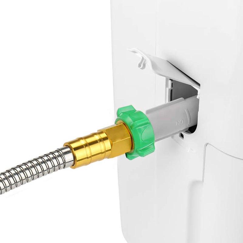 BEAULIFE Short Metal Steel Garden Hose 15 Feet Drinking Rv Water Hose Dehumidifier Drain Hose Connector Extension Attachments 3/4â€ Hose Bib Faucet Reel Extender for Outdoor - Image 3